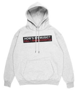 G59 BUMPER STICKER HOODIE GREY