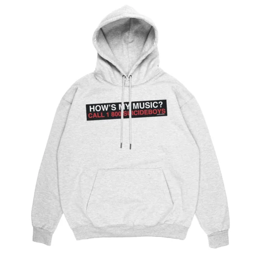 G59 BUMPER STICKER HOODIE GREY