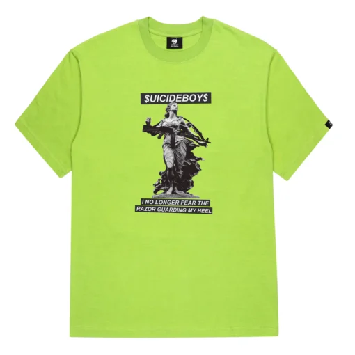 G59 Guarding My Heel T Shirt Safety Green