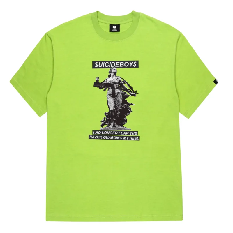 G59 Guarding My Heel T Shirt Safety Green