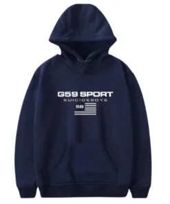 G59 Sport Logo Hoodie Man Woman Blue