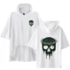 G59 T-shirt with Hooded Cool Casual Short Sleeve Tee Top for Women and Men Summer Wear