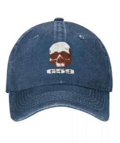 Grey 59 Skull Baseball Caps