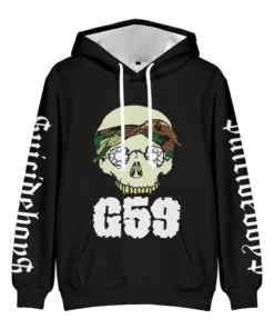 $uicideboy$ G59 Record Merch Long Sleeve Black Hoodie